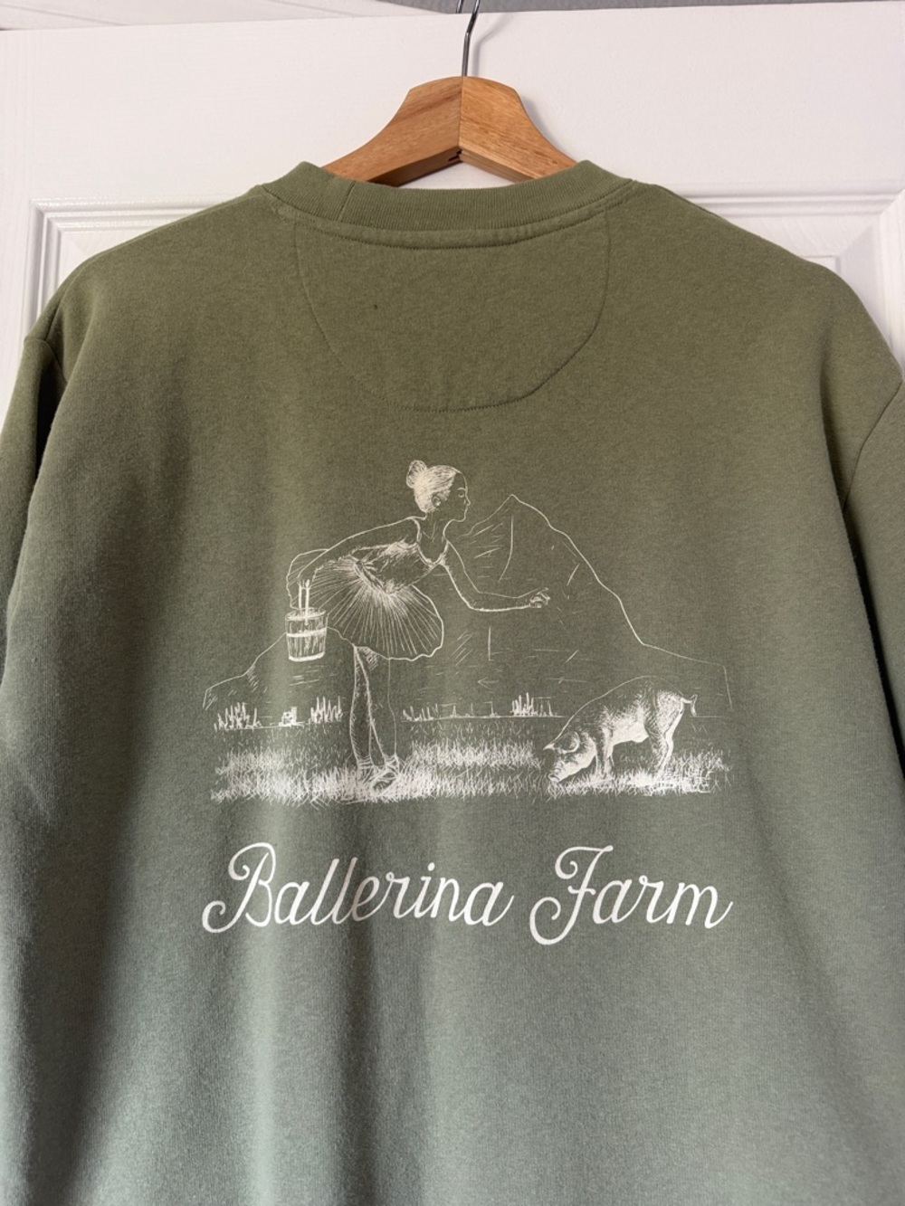 Ballerina Farm Green Crewneck Sweater